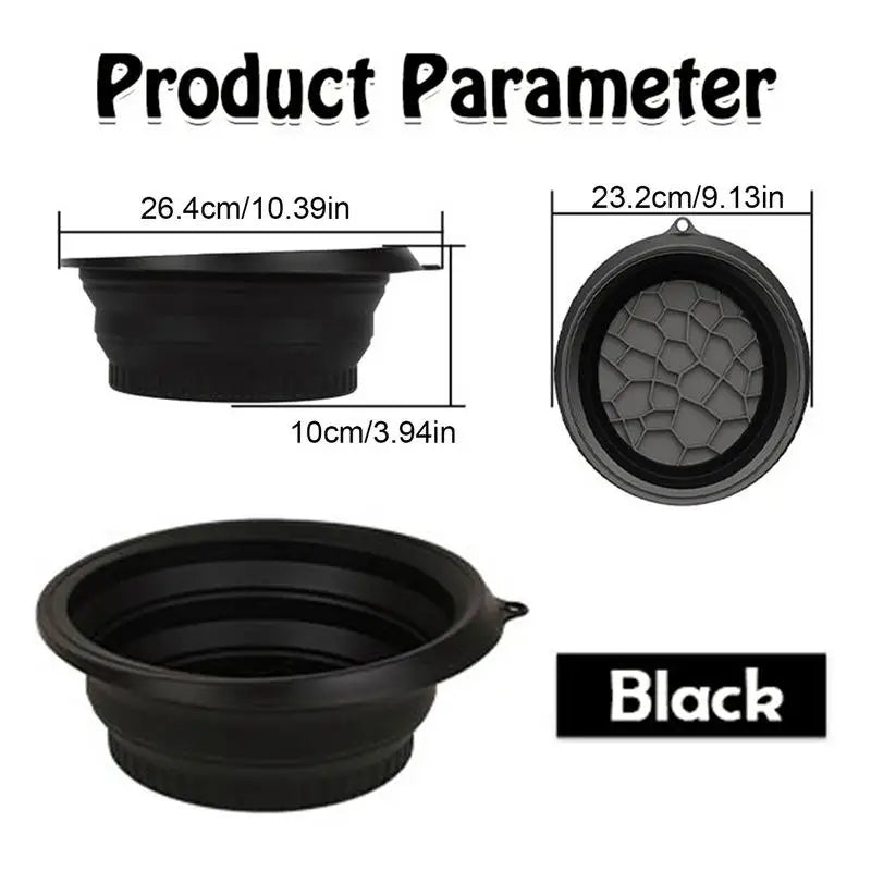 Foldable Silicone Face Bowl with Integrated Ice Tray - Portable Cooling Wash Basin for Bathroom Use